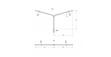 Консольный кронштейн двухрожковый К4-1,5-1,0-1-1